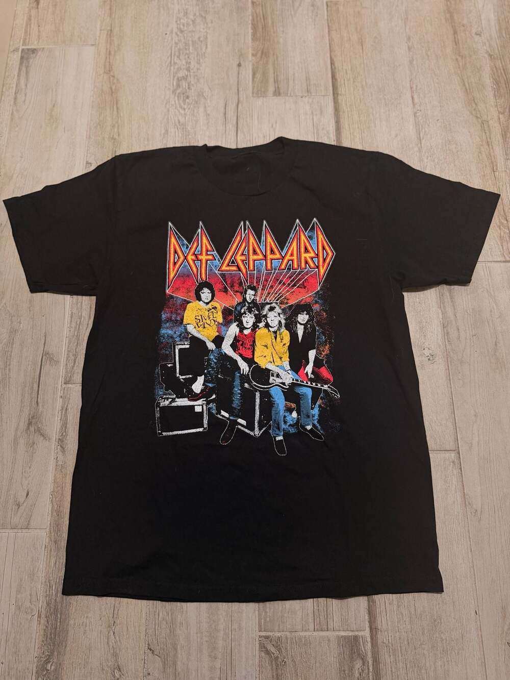 Def Leppard Band Graphic Black T-Shirt